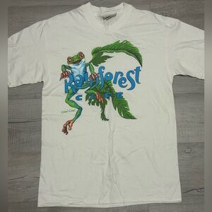 Vintage White Rainforest Cafe Crewneck Unisex t-shirt. Sz Medium